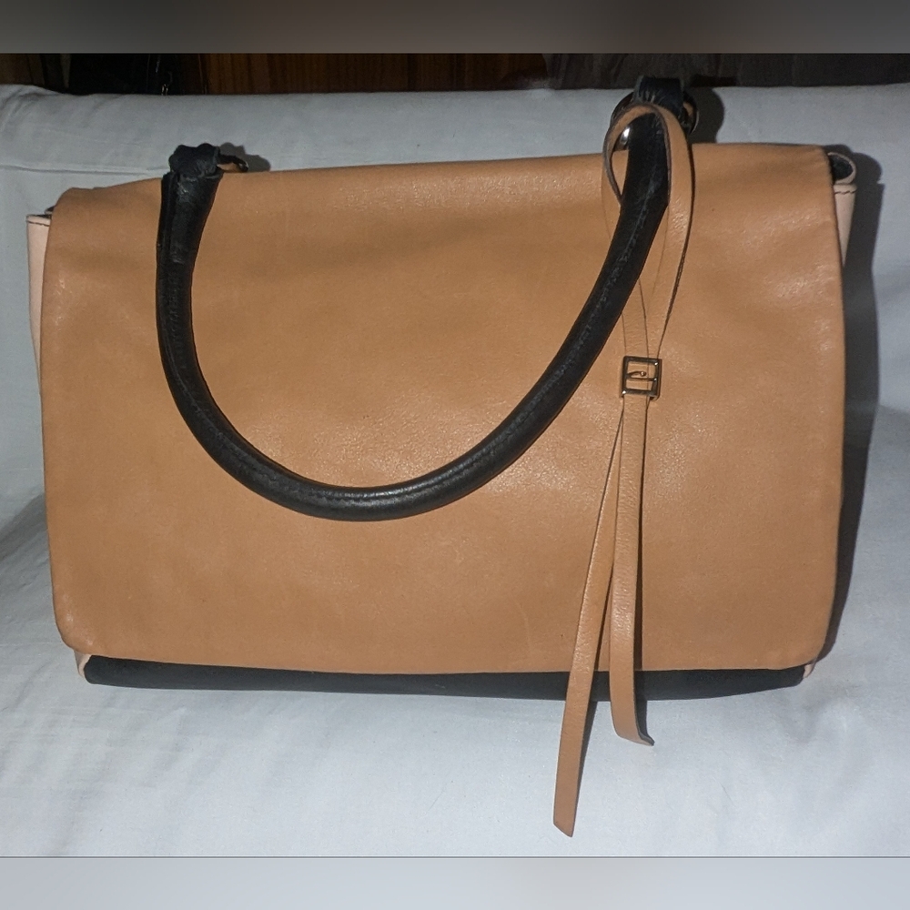 Gianni Chiarini Two Way Tan and Black Women's Shoulder Bag